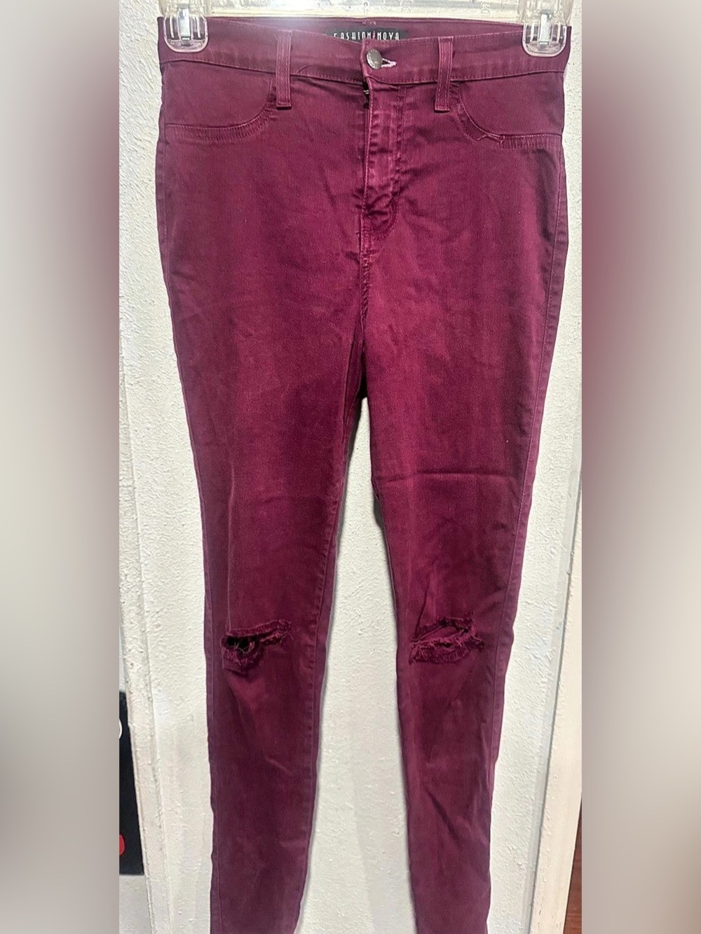Fashion Nova Mid-Rise Skinny Jeans Purple Skinny Jeans Waist 29